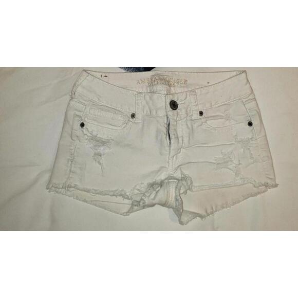 American Eagle white denim shorts size 2 - Picture 1 of 1
